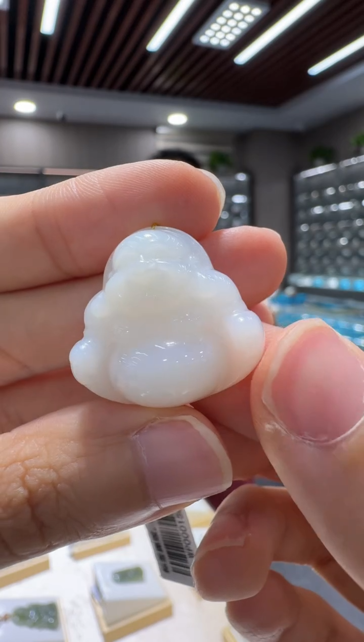 颈饰未镶嵌和田玉佛公配绳