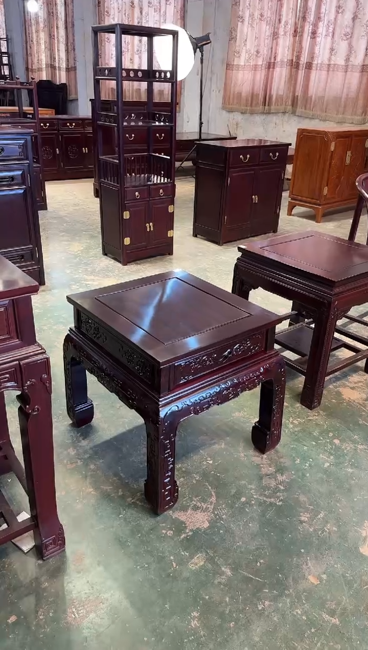 黑酸枝木类成套家具黑酸枝角几边几 J14