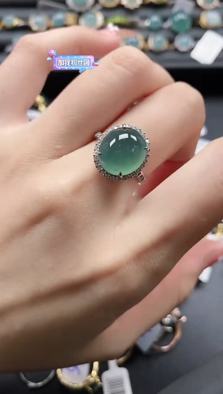 【闪购商品】翡翠戒指银S925镶嵌1111