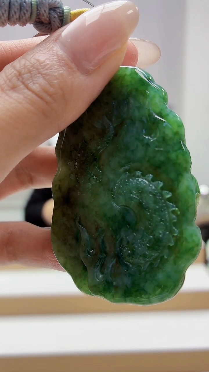 未镶嵌定制翡翠5160MM-毛货挂件31