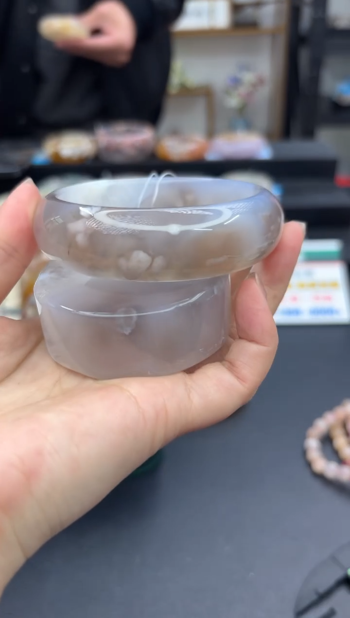 【闪购商品】石英质玉手镯未镶嵌C(圈赠送镯心)5561