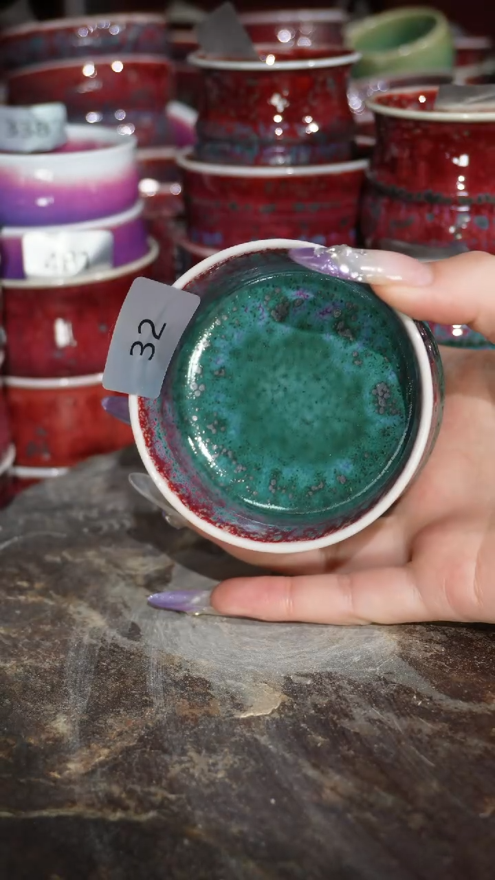 摆件陶精品窑变钧瓷茶器