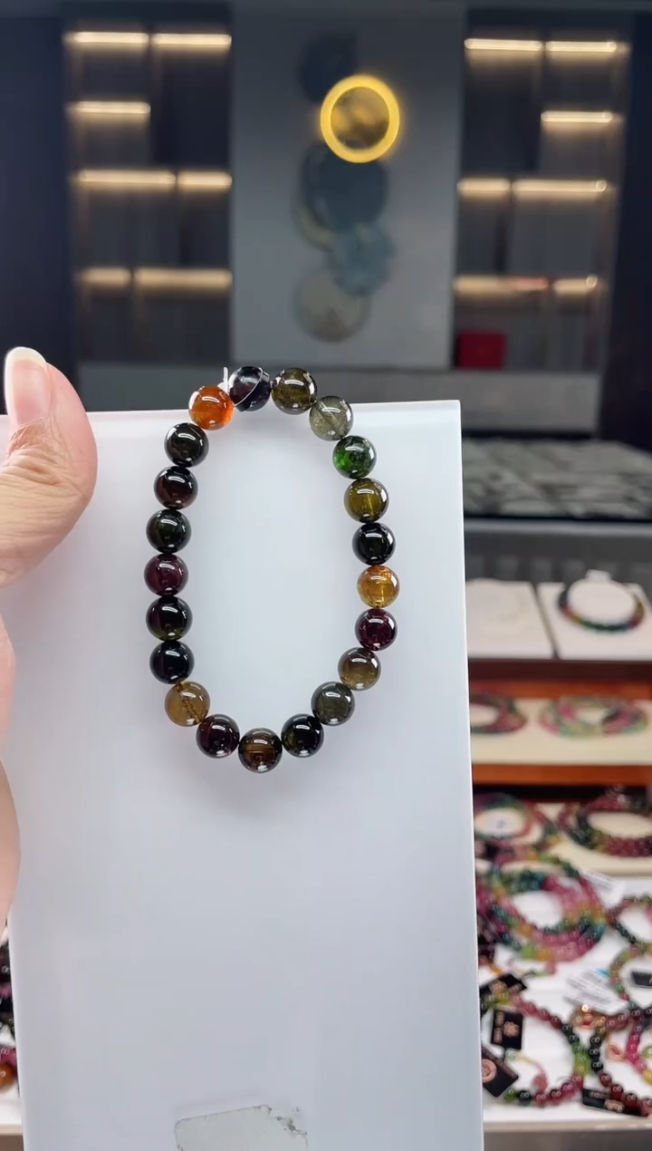 未镶嵌单圈手串碧玺（多样性发一条）Q