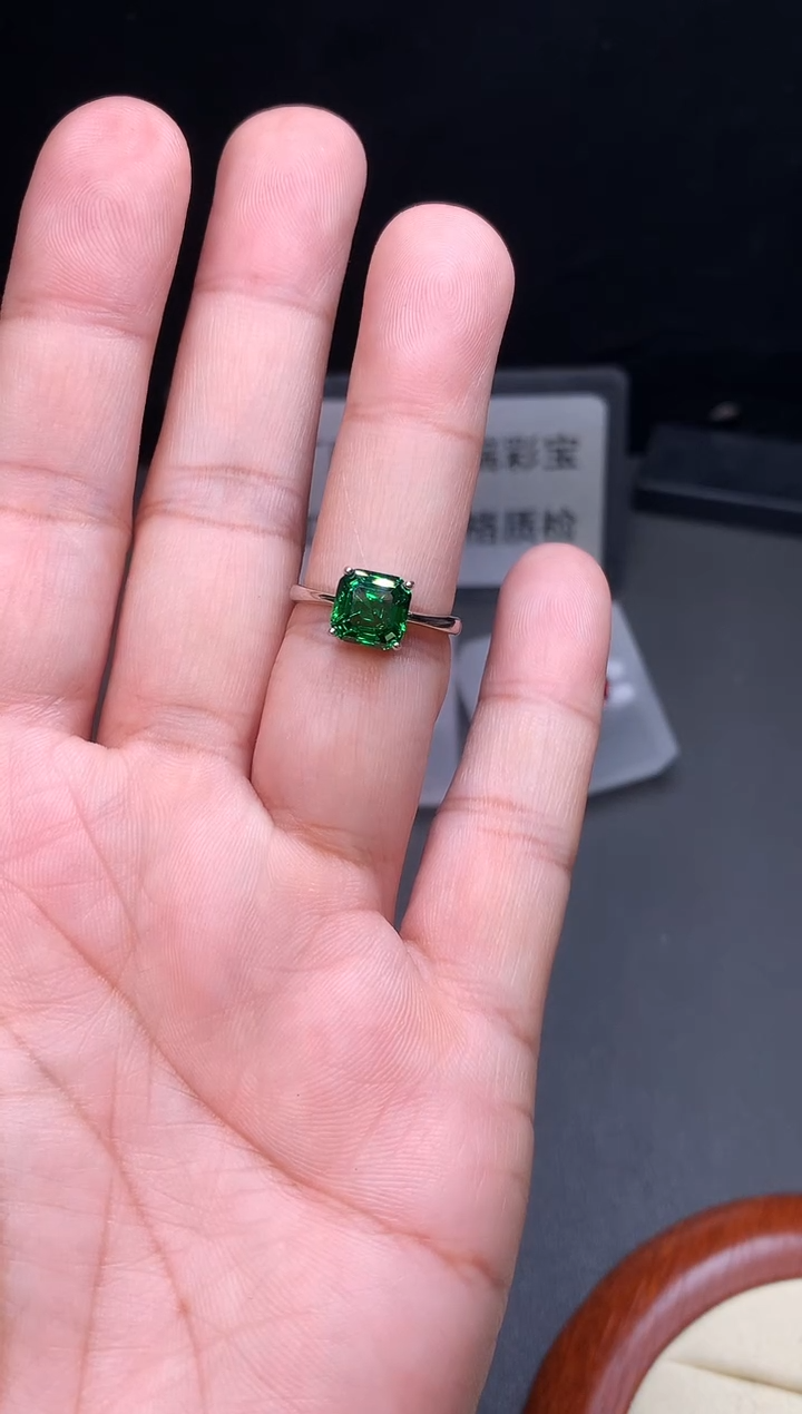 银S925镶嵌戒指碧玺111