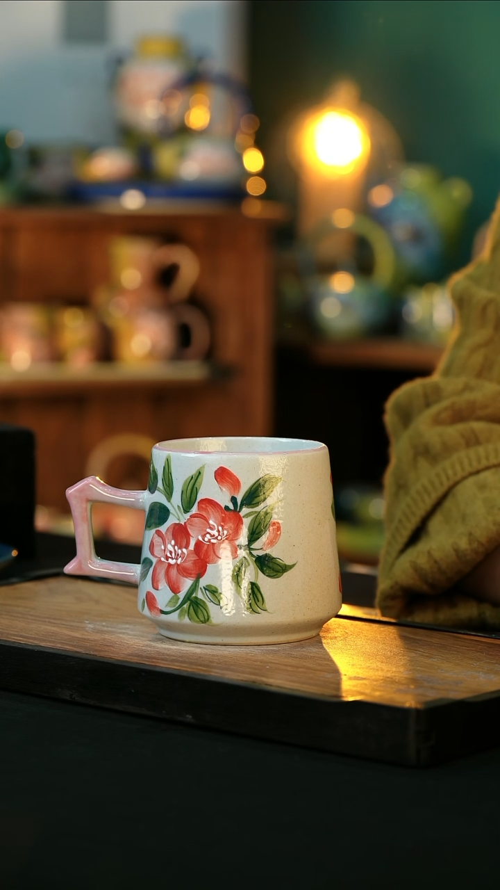 【闪购商品】杯手绘心瓷陶瓷浮力