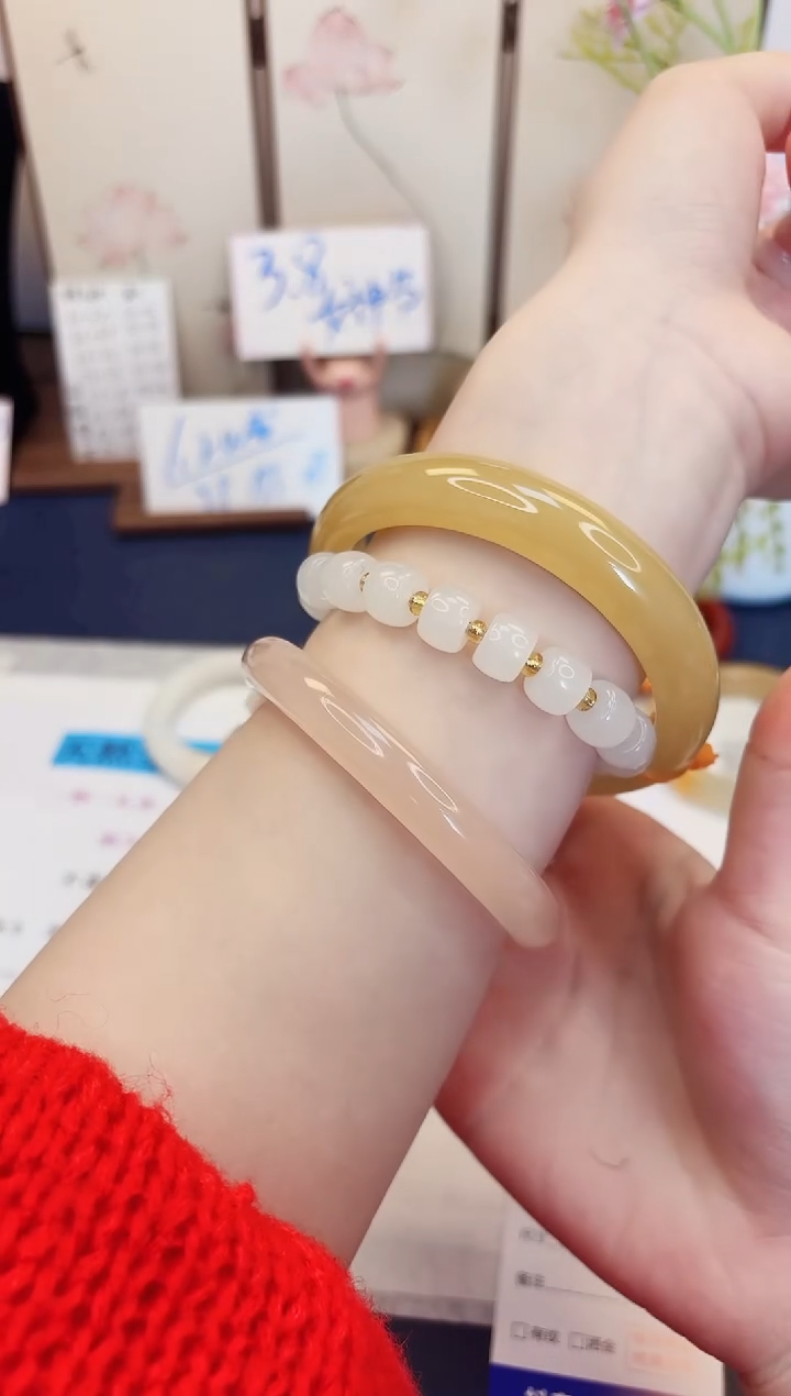 【闪购商品】石英质玉手镯未镶嵌356-财气镯-圈口65