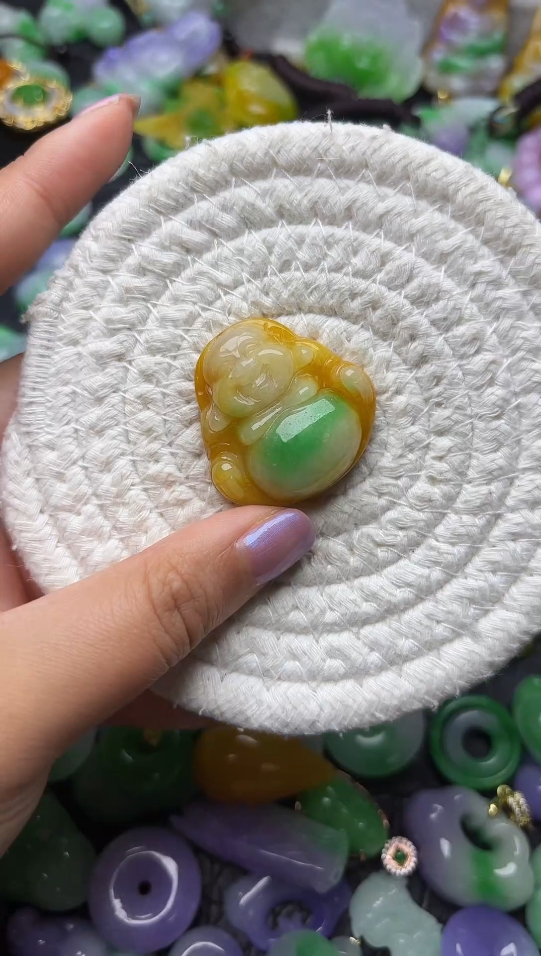 颈饰未镶嵌翡翠缅甸翡翠吊坠