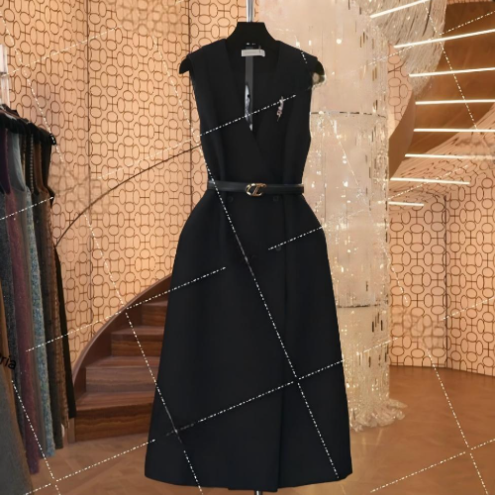 【宠粉价】秋冬新款无袖显瘦国风时尚宽松连衣裙W-A1532