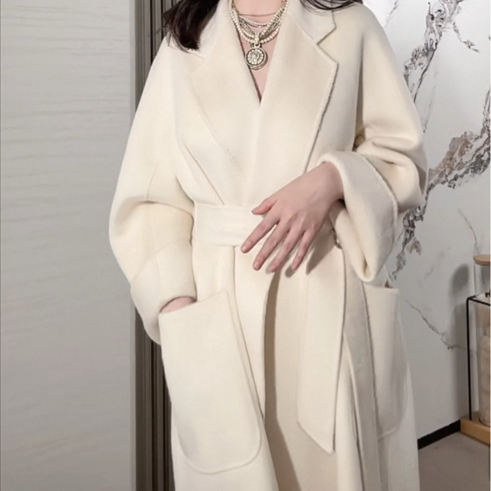 双面呢羊毛大衣毛呢外套女款