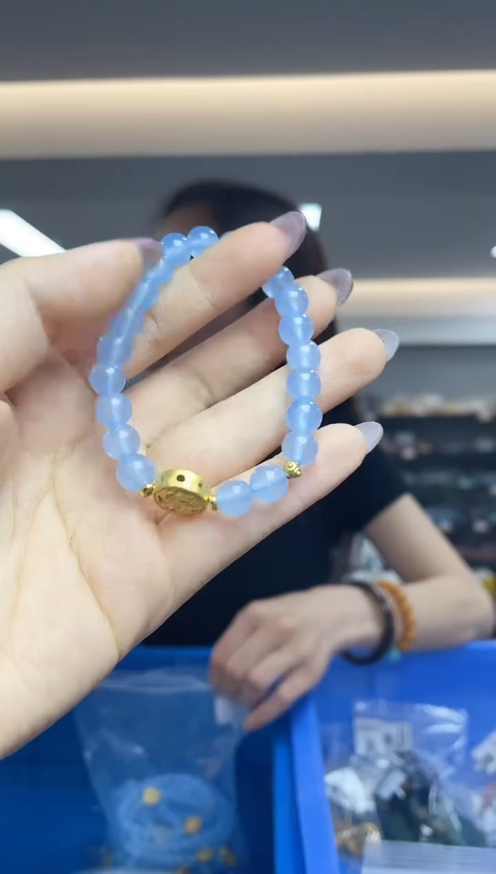 海蓝宝石手串未镶嵌（多样性发一件）