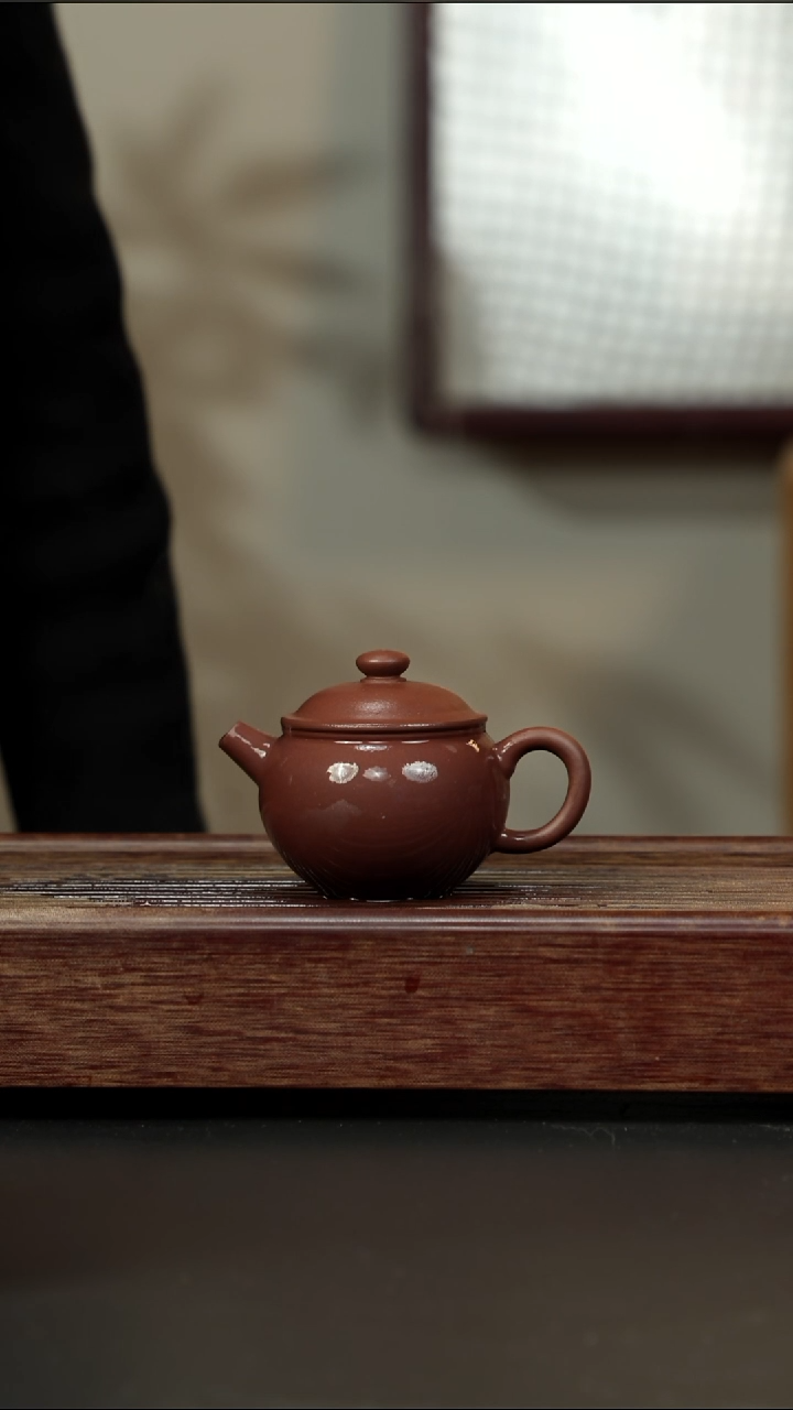 茶壶紫砂老紫泥 小巨轮 120cc左右