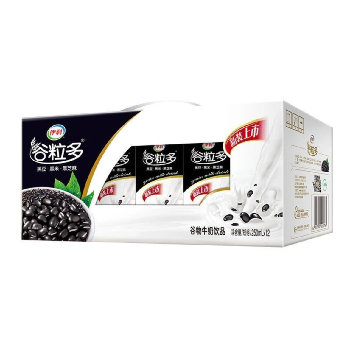 【8月产--京东到家次日达】伊利谷粒多黑谷牛奶饮品250ml*12/箱