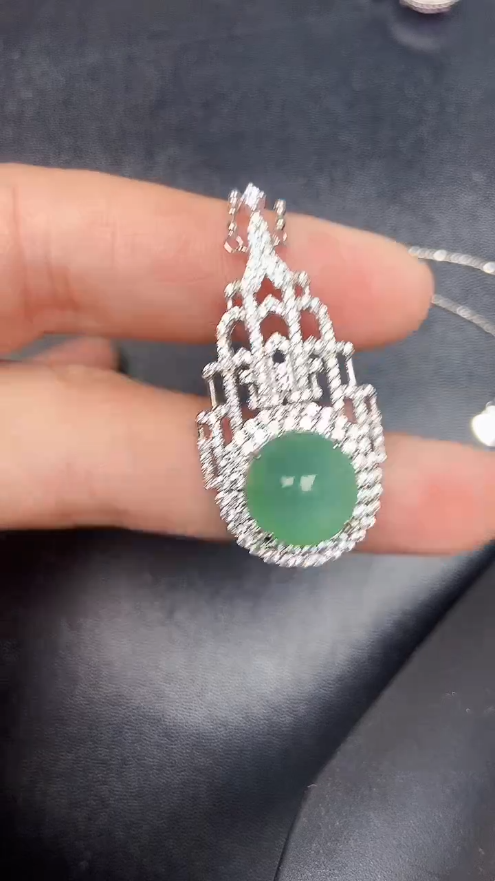 银S925镶嵌戒指翡翠2960