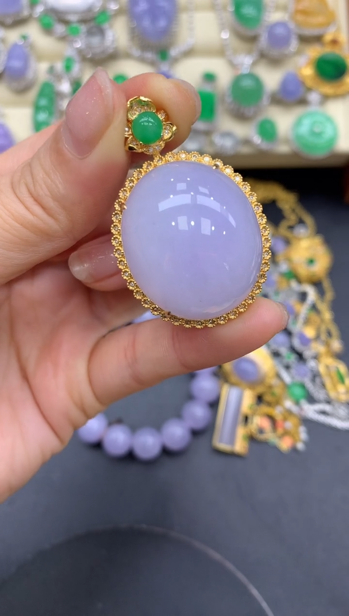 【闪购商品】翡翠颈饰18K金镶嵌375-中国好珍宝