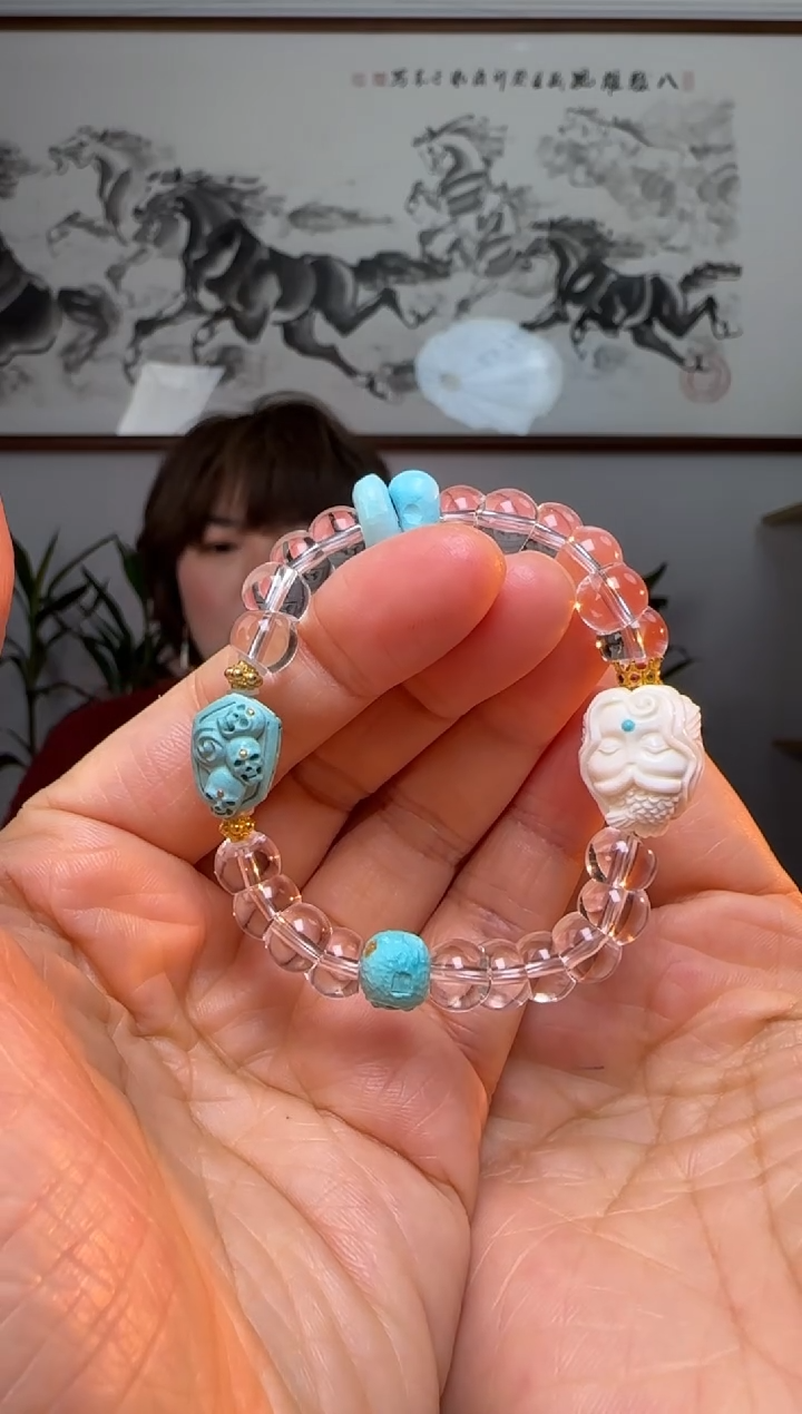 【闪购商品】水晶手串18K金镶嵌时尚百搭A1476