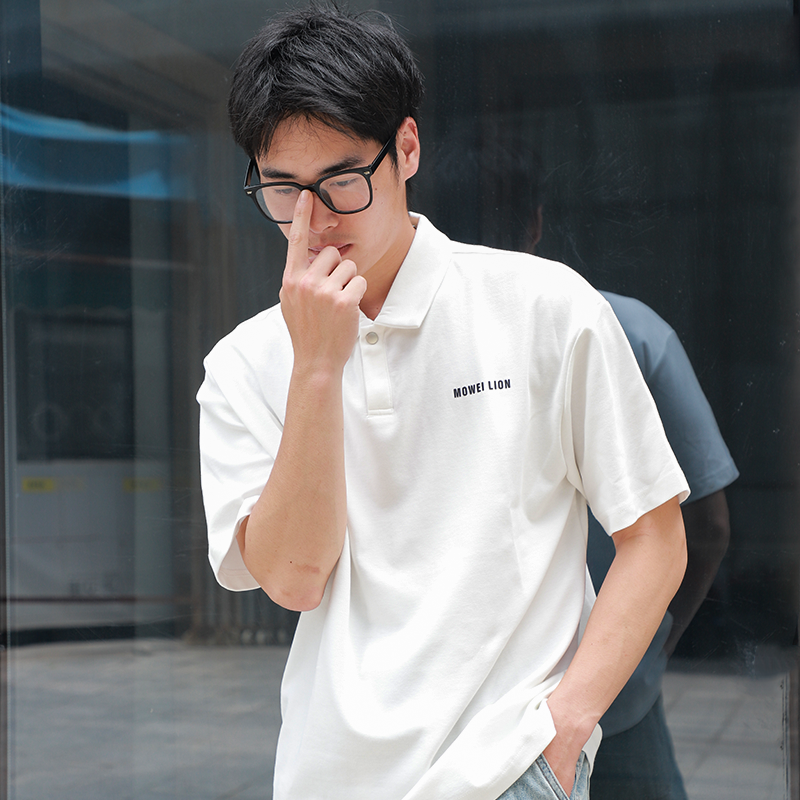 【摩威狮】夏季潮流短袖2025新款轻奢T恤纯色商务男士POLO衫男款