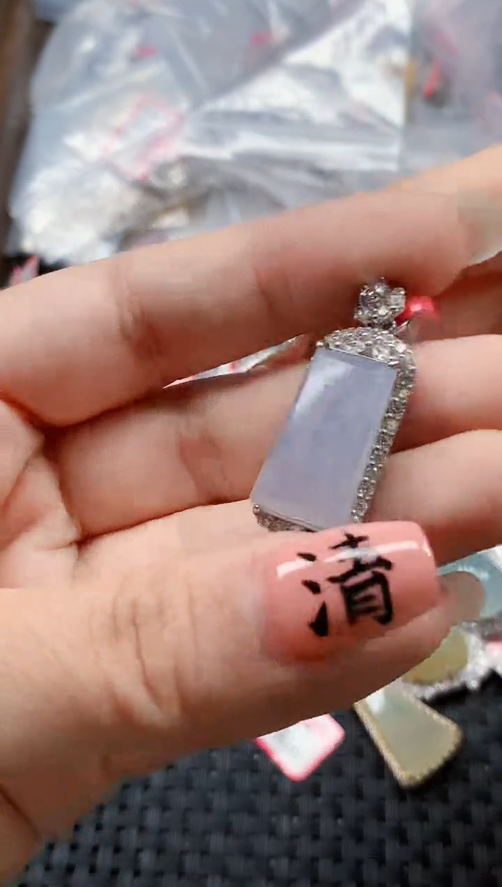 银S925镶嵌戒指翡翠天然A货缅甸翡翠