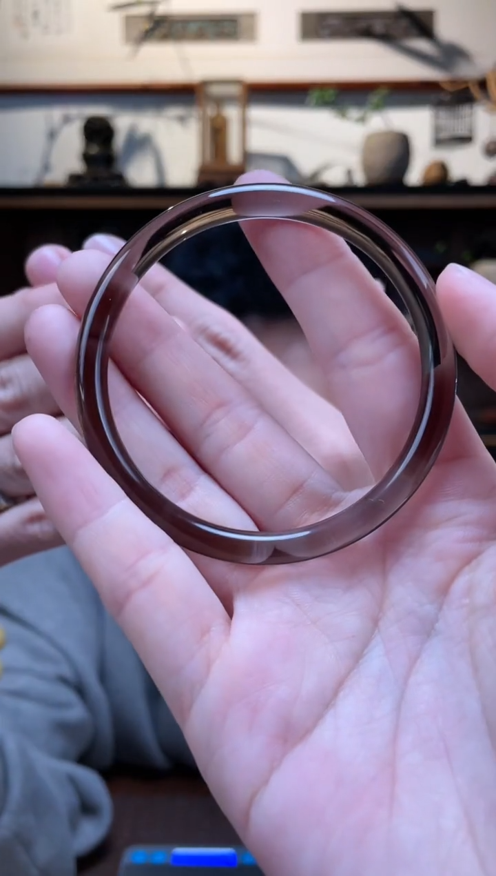 【闪购商品】黑曜岩手镯未镶嵌61#黑曜岩手镯ZD