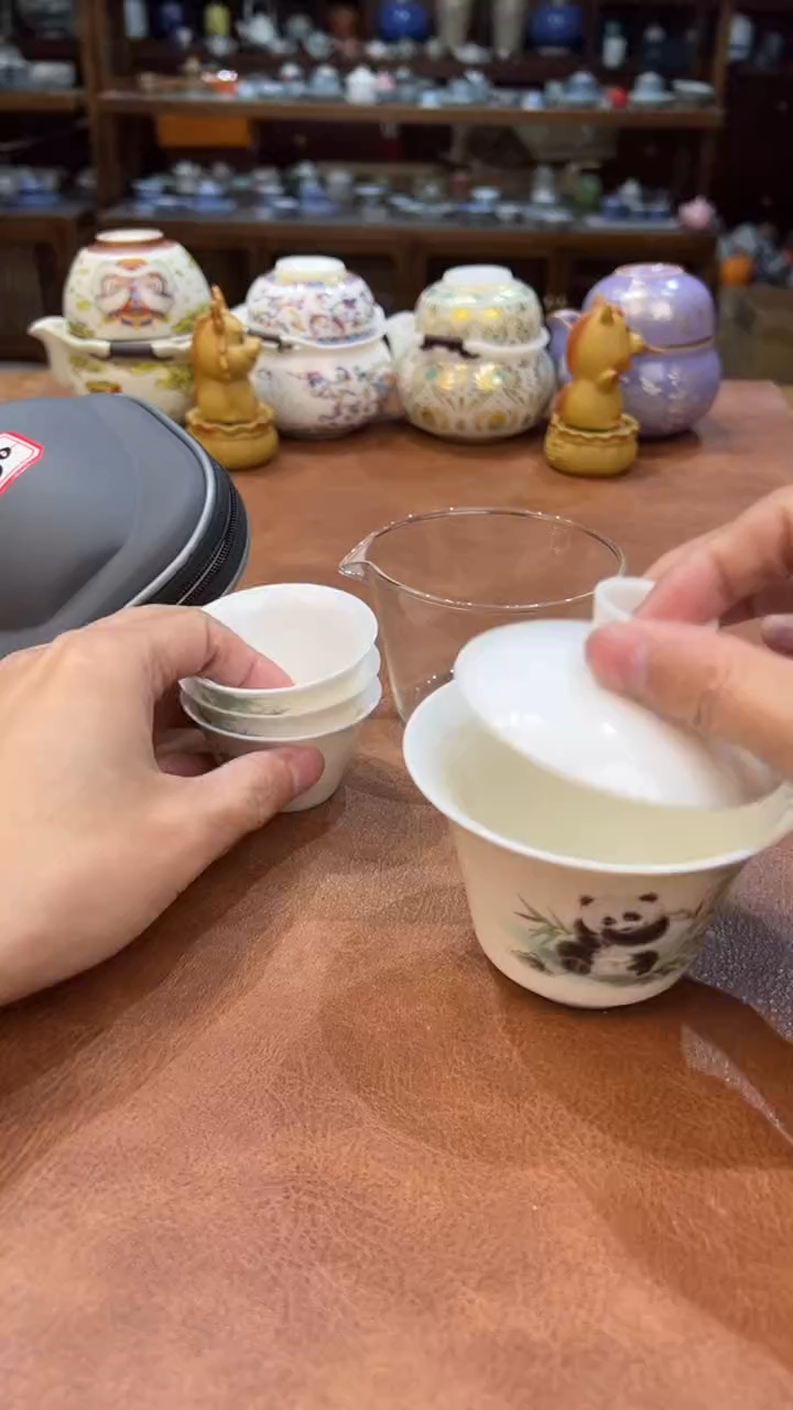 真的很便宜会开片的旅行茶具