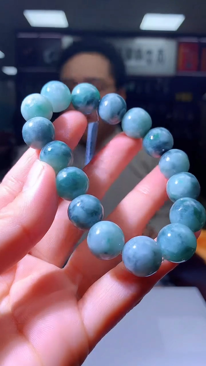 【闪购商品】定制翡翠未镶嵌1080hm-毛货手串10