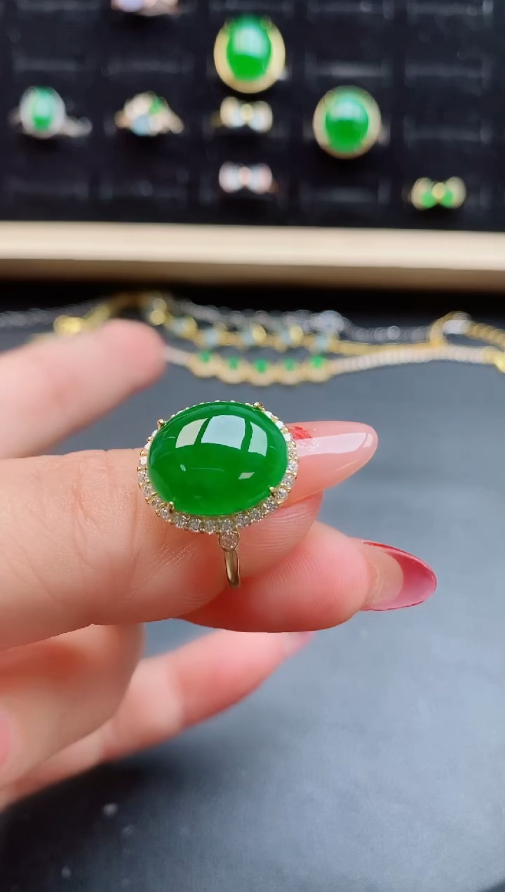 【闪购商品】翡翠戒指银S925镶嵌508050