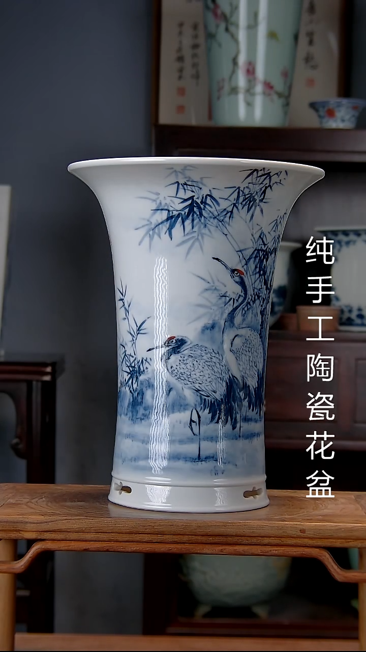 景德镇手工陶瓷花盆