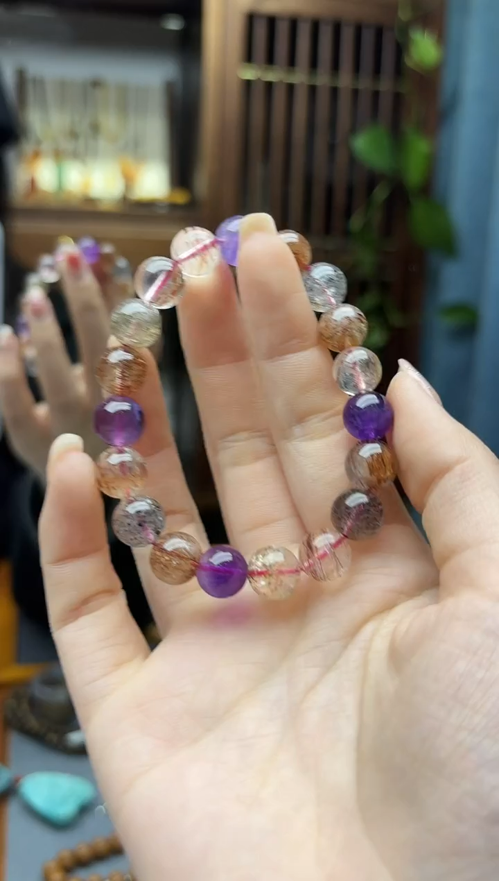 颈饰未镶嵌水晶超七水晶手串ZD