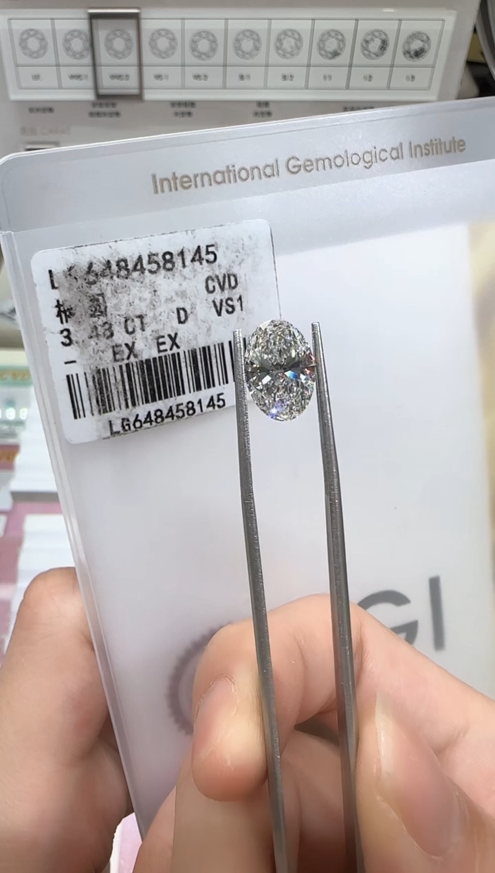 【闪购商品】实验室培育钻石未镶嵌@ 3.43ct 先鉴赏，再定制！