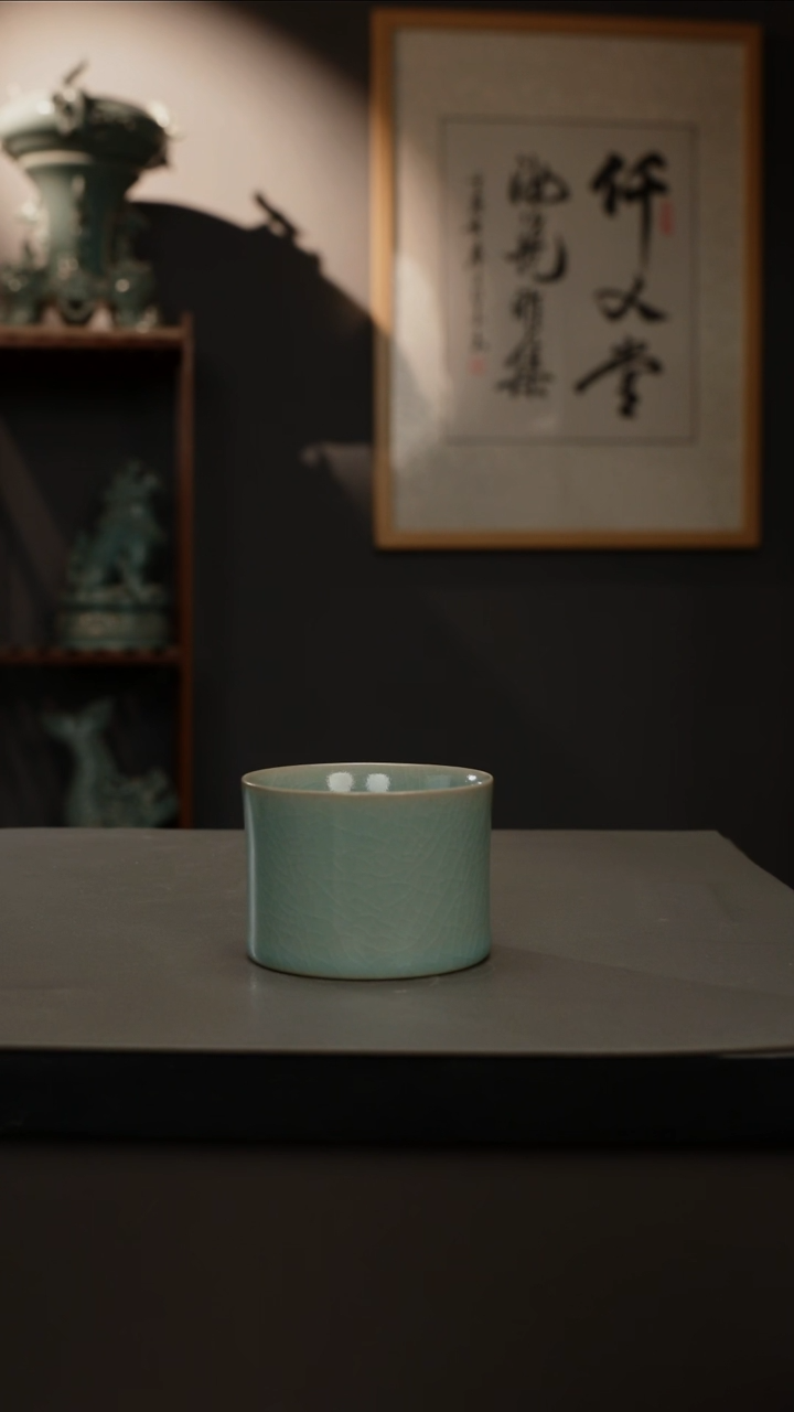 【闪购商品】杯原产地仿古釉扳指杯