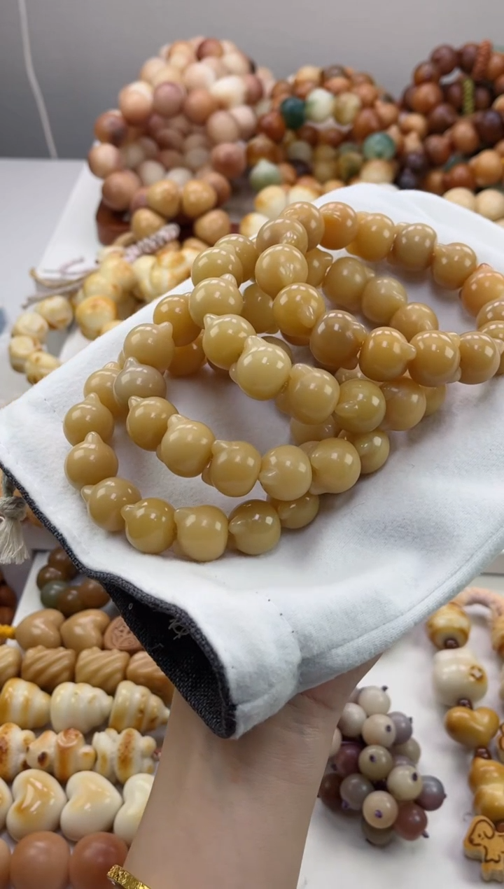 手串菩提根/象牙果f16紫美人玉化猫猫头15*16mm手串