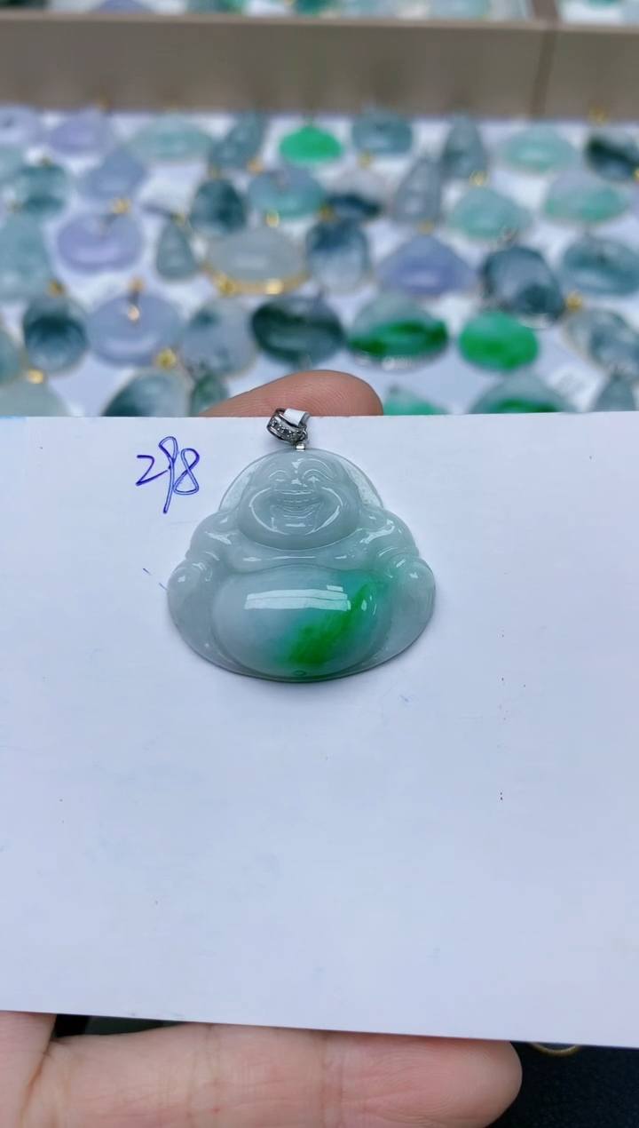 【闪购商品】翡翠颈饰18K金镶嵌天然翡翠A货    298