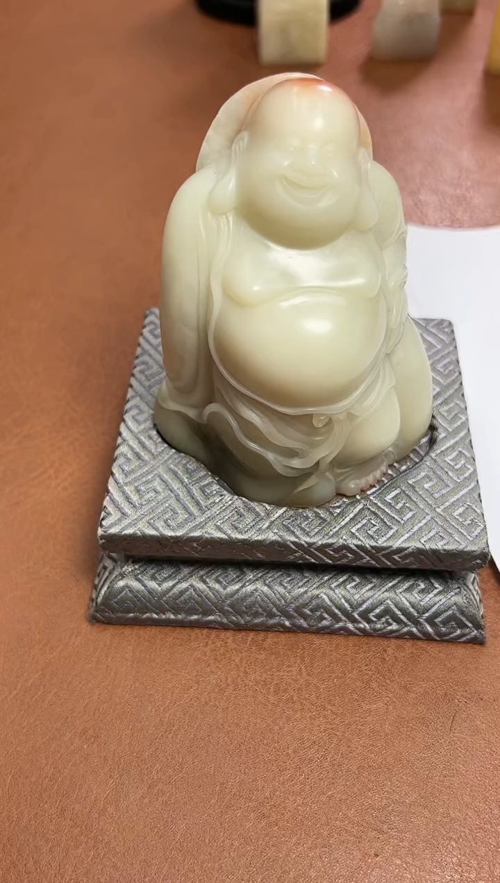 【闪购商品】老挝石印石篆刻梁军朋SX45609-Z花好月圆人寿