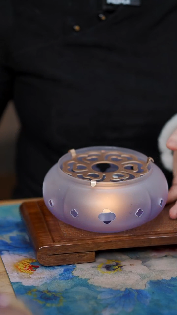 紫色  海棠 温茶炉       