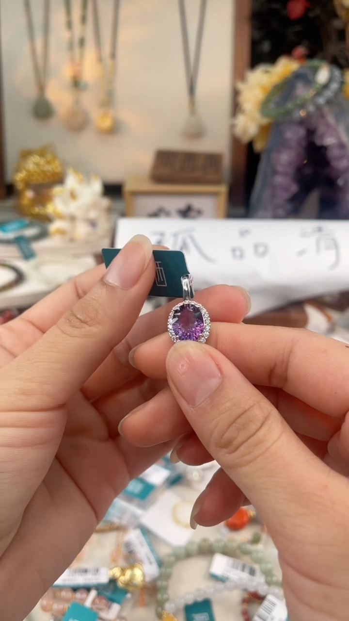 水晶手链银S925镶嵌@@I090B017605