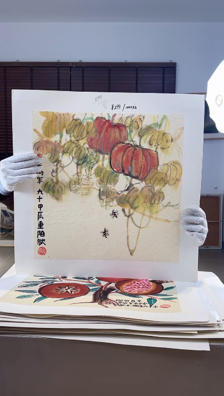 【闪购商品】版画耿玉琨限量作品亲签盖章版画S