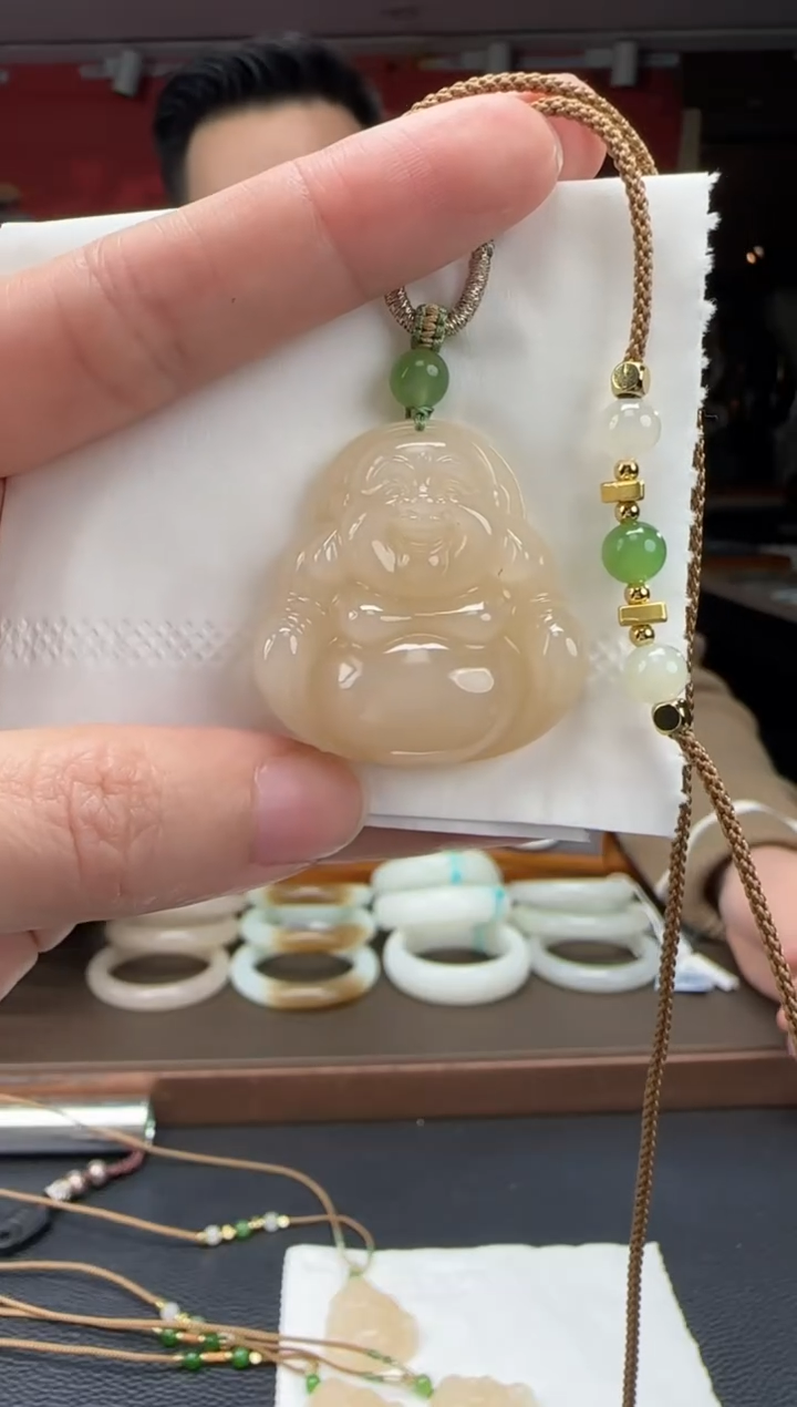 【闪购商品】和田玉颈饰未镶嵌藕粉佛公