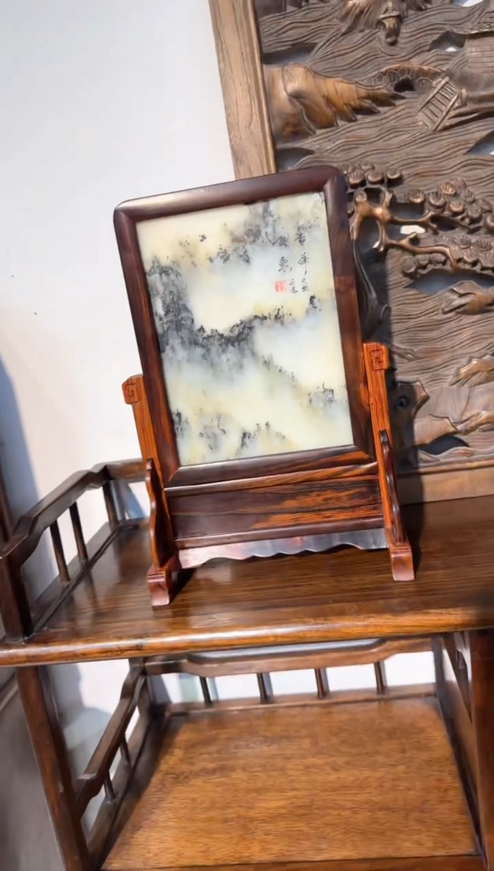 【闪购商品】木红酸枝   小屏风  工艺哦