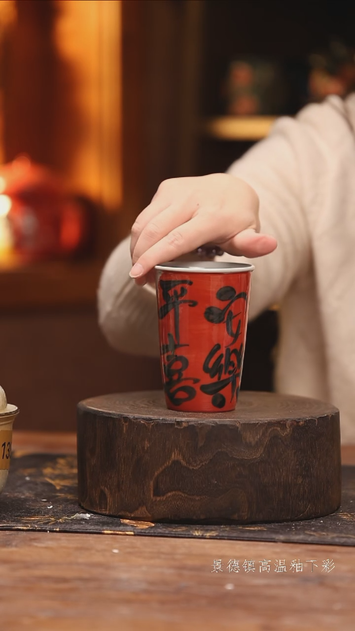 陶瓷景德镇高温釉下手绘陶瓷@L546@