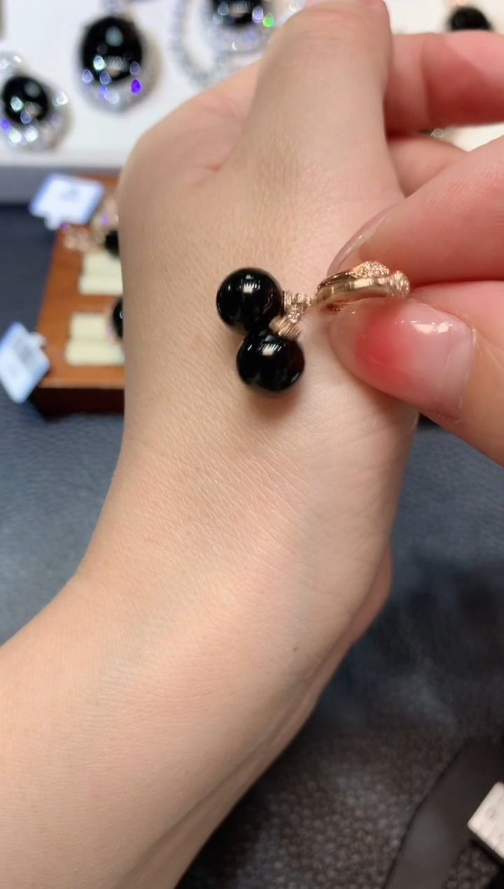 【闪购商品】翡翠耳饰18K金镶嵌F17 多样性发货一件