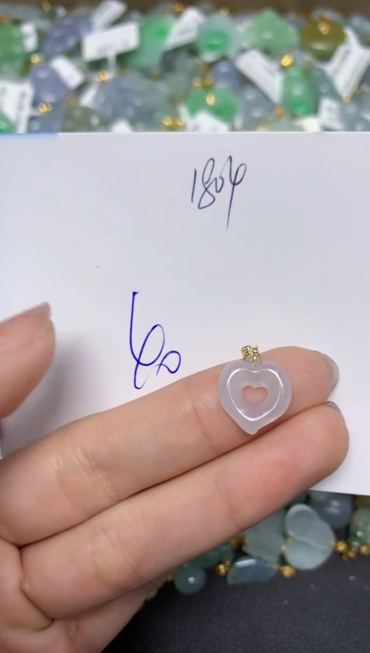 【闪购商品】翡翠颈饰18K金镶嵌天然翡翠A货