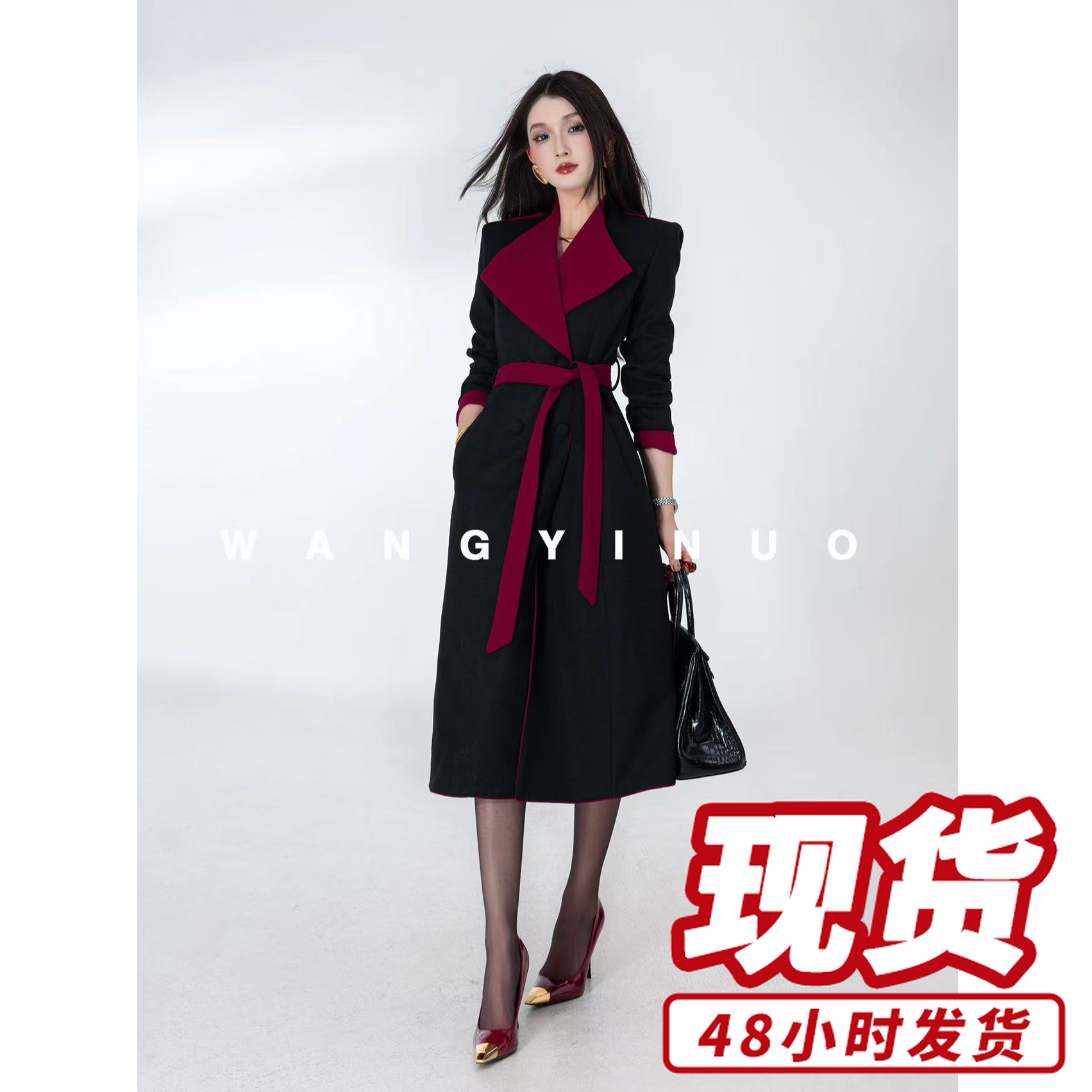 2025新款显瘦时尚高级感风衣秋季气质优雅中长款外套A71093