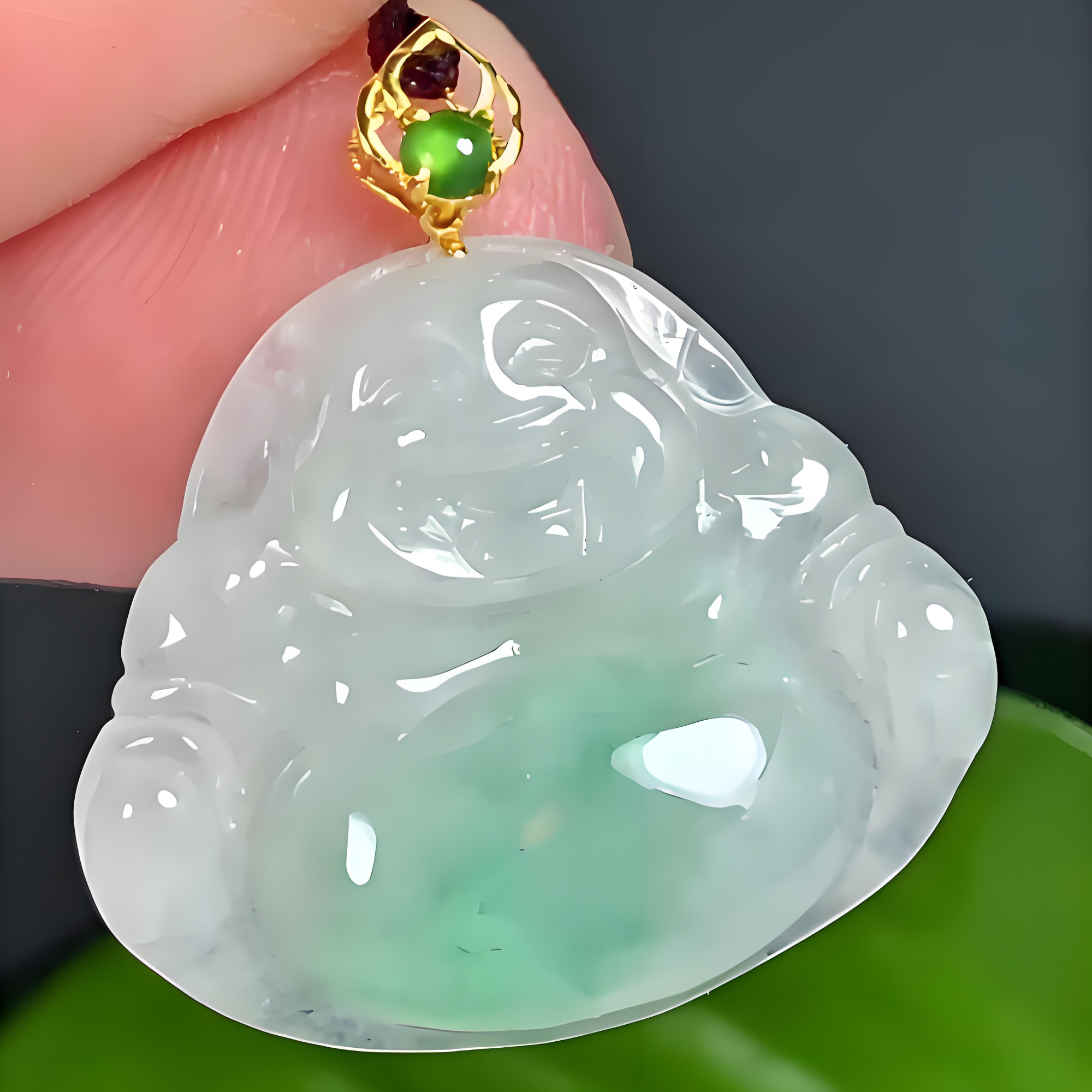 缅甸天然A货精美翡翠佛公