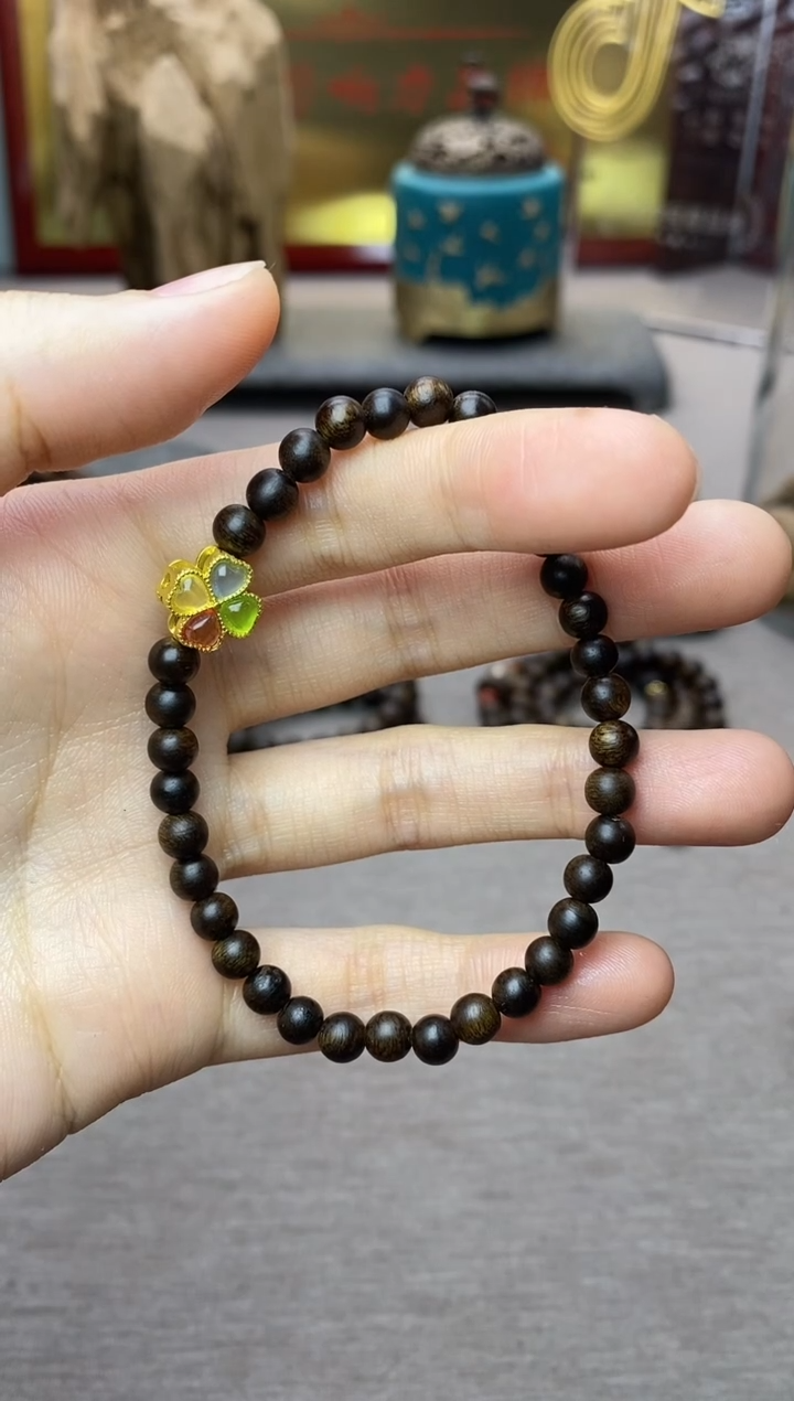 【闪购商品】沉香手串顺化紫棋0.5沉水 配饰单圈设计