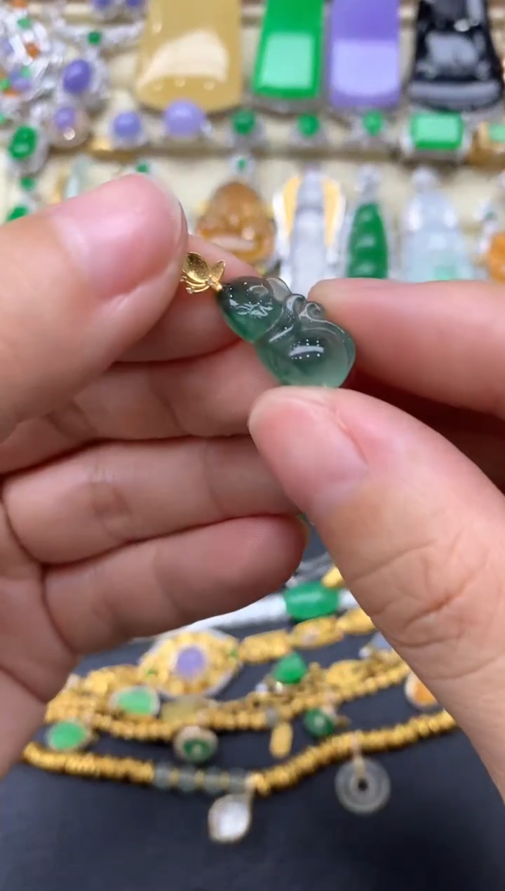 【闪购商品】翡翠颈饰18K金镶嵌93-中国好珍宝