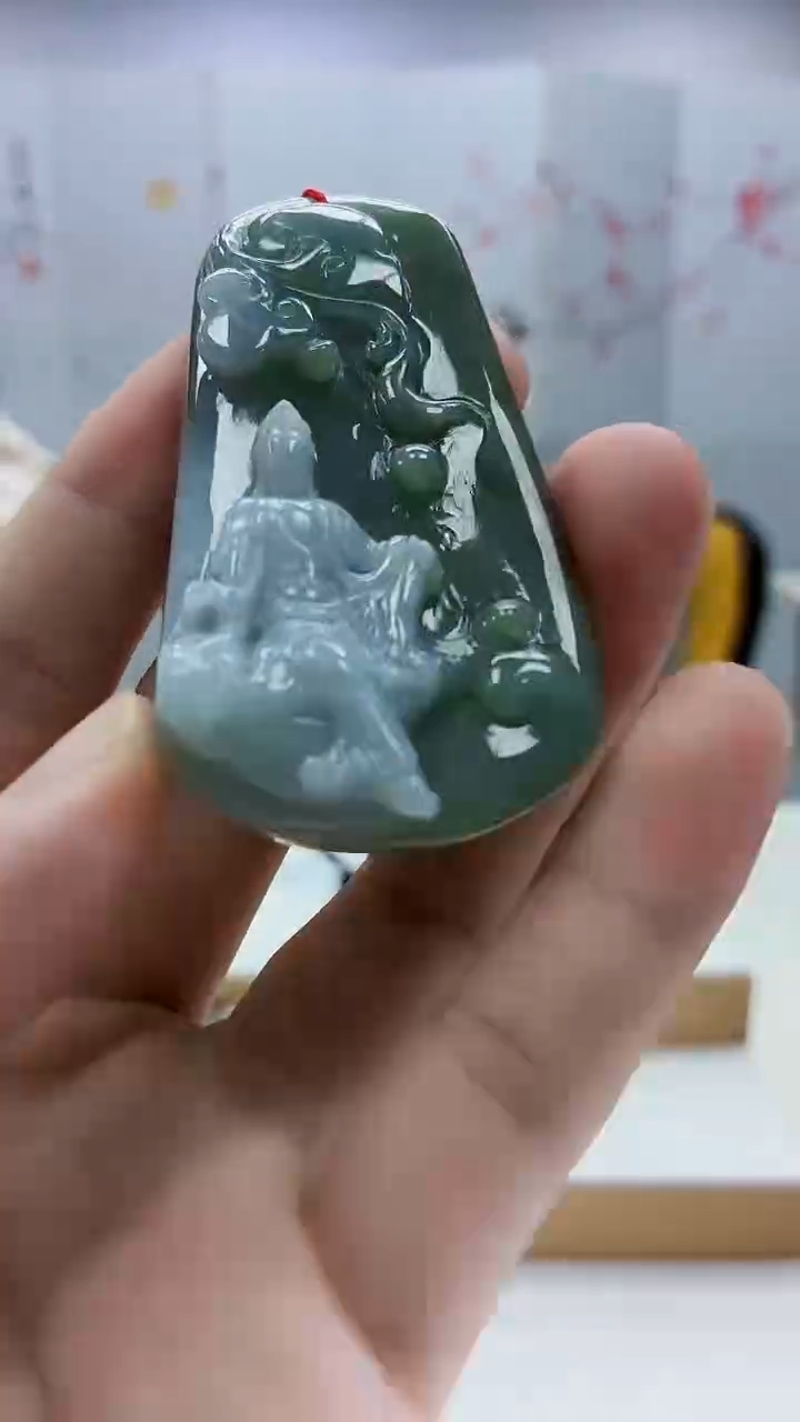 未镶嵌定制翡翠4812bb-毛货挂件84