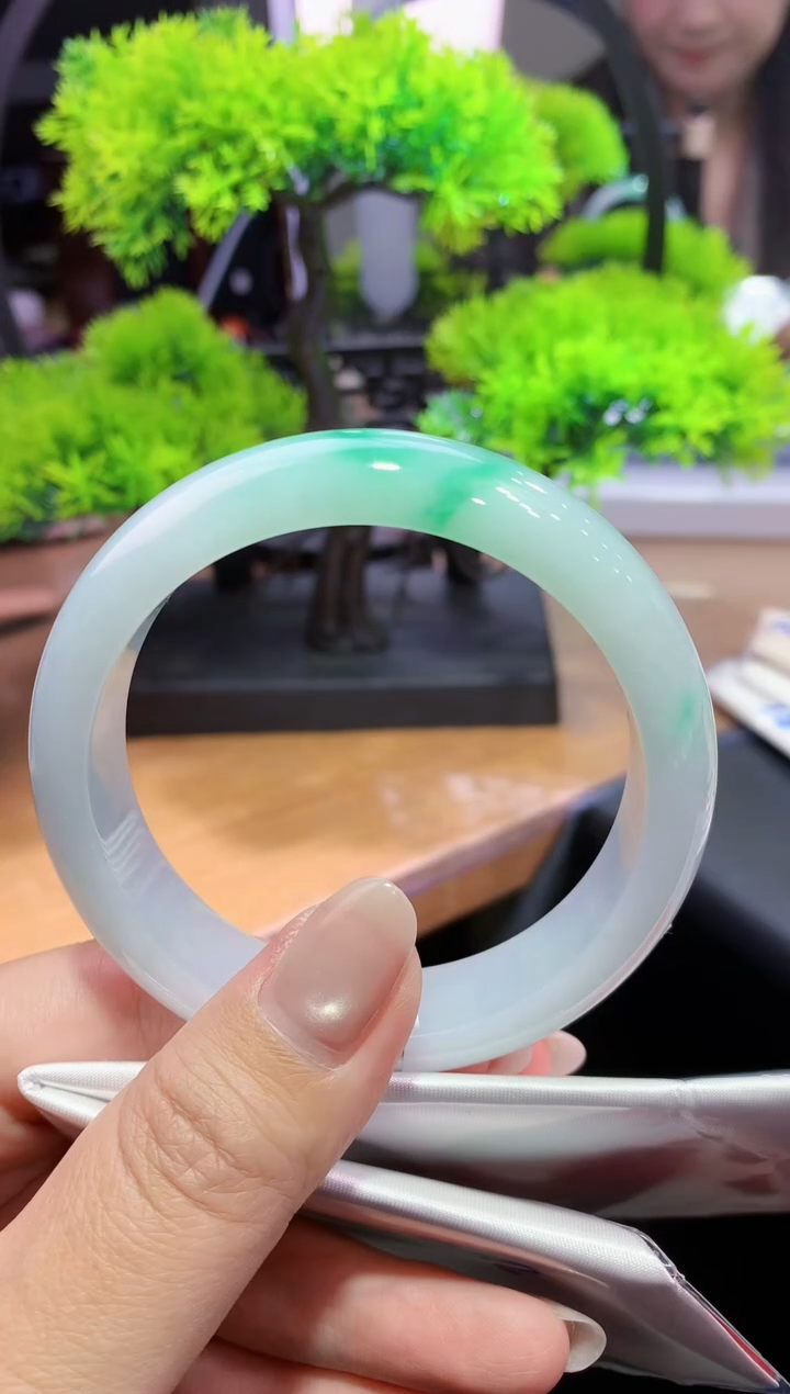 未镶嵌手镯翡翠-k401 天然缅甸A货翡翠56正圈