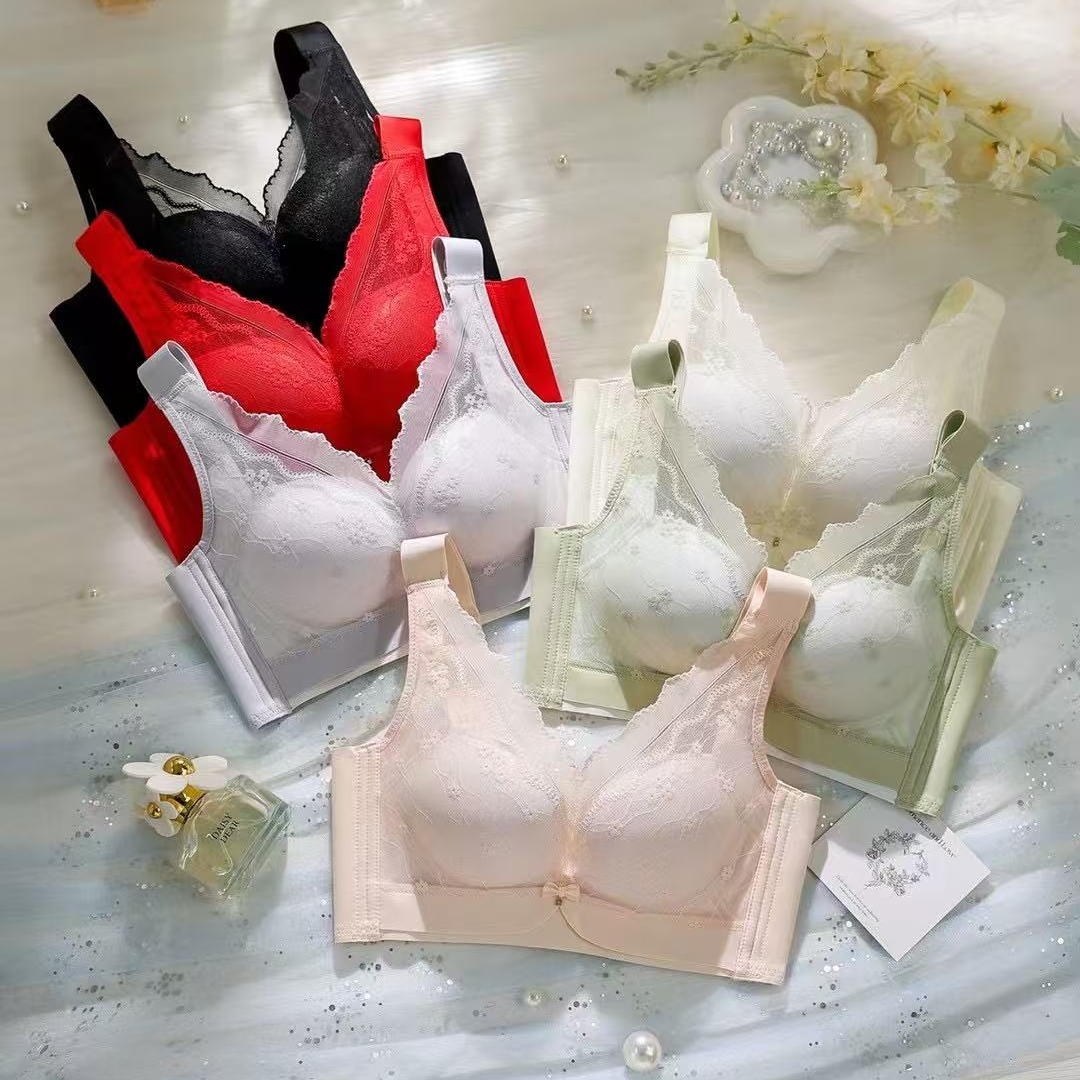 背心款滑滑杯无痕内衣小胸聚拢无钢圈收副乳乳胶文胸罩