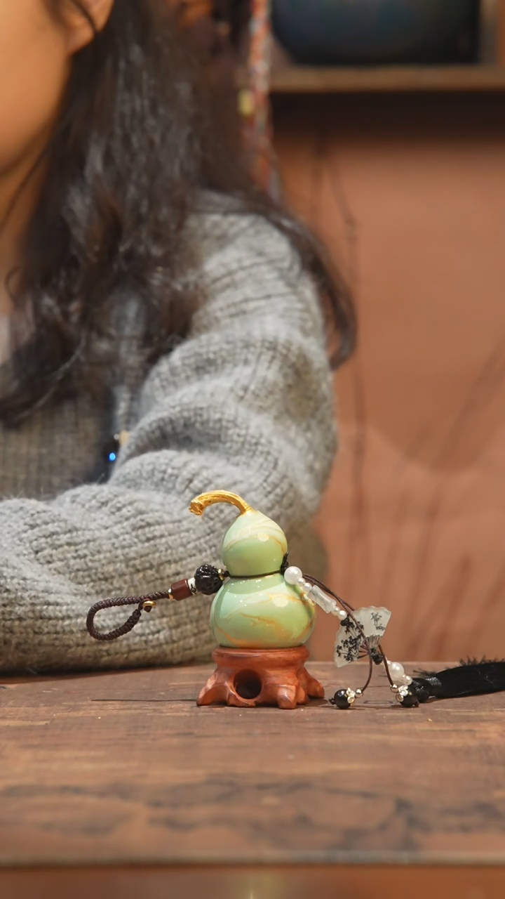 【闪购商品】767号-大漆飘漆小葫芦车挂包挂