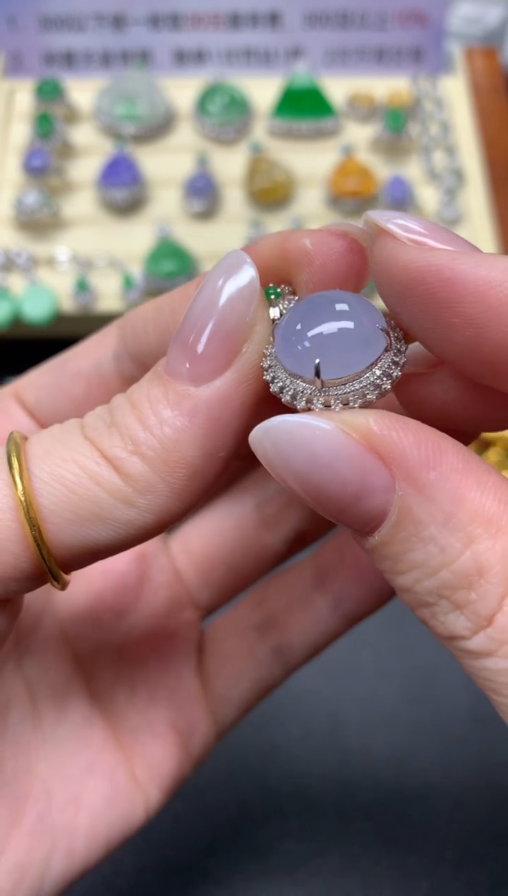 【闪购商品】翡翠吊坠(不含链)18K金镶嵌吊坠|4500+450