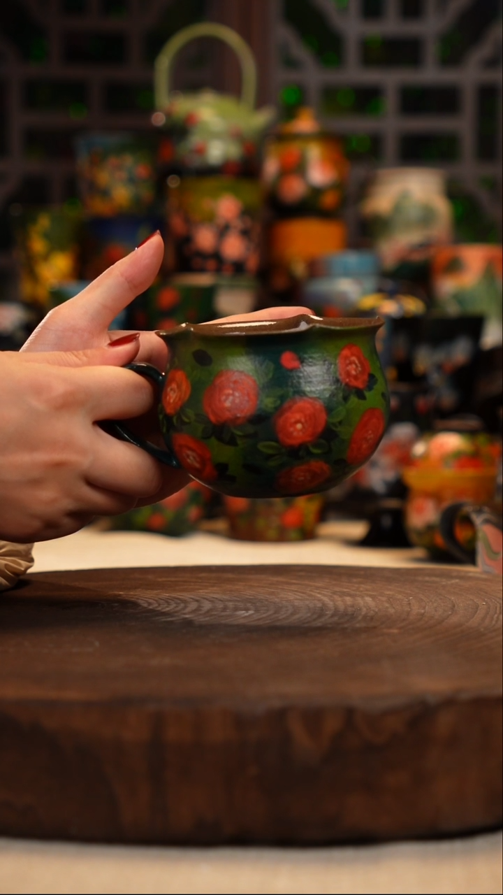 油画   手绘 釉下彩